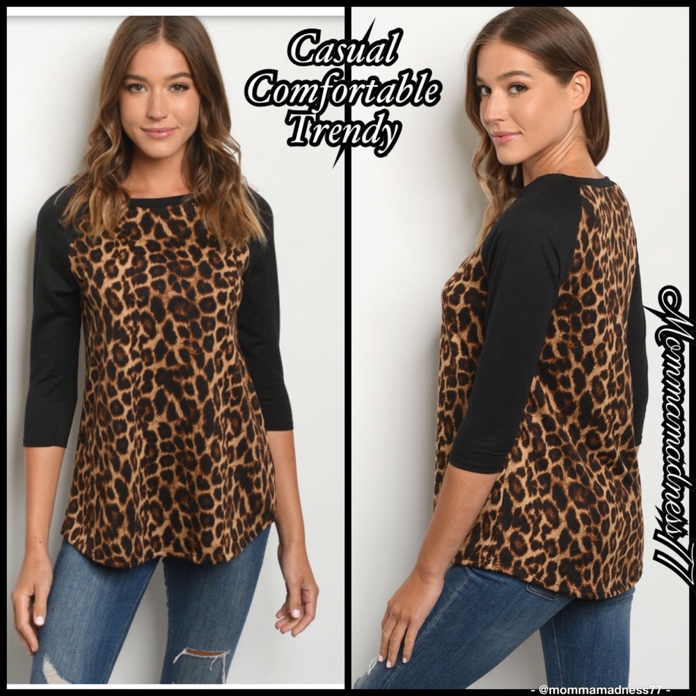 🐾Casual Animal Print Raglan 🐾
